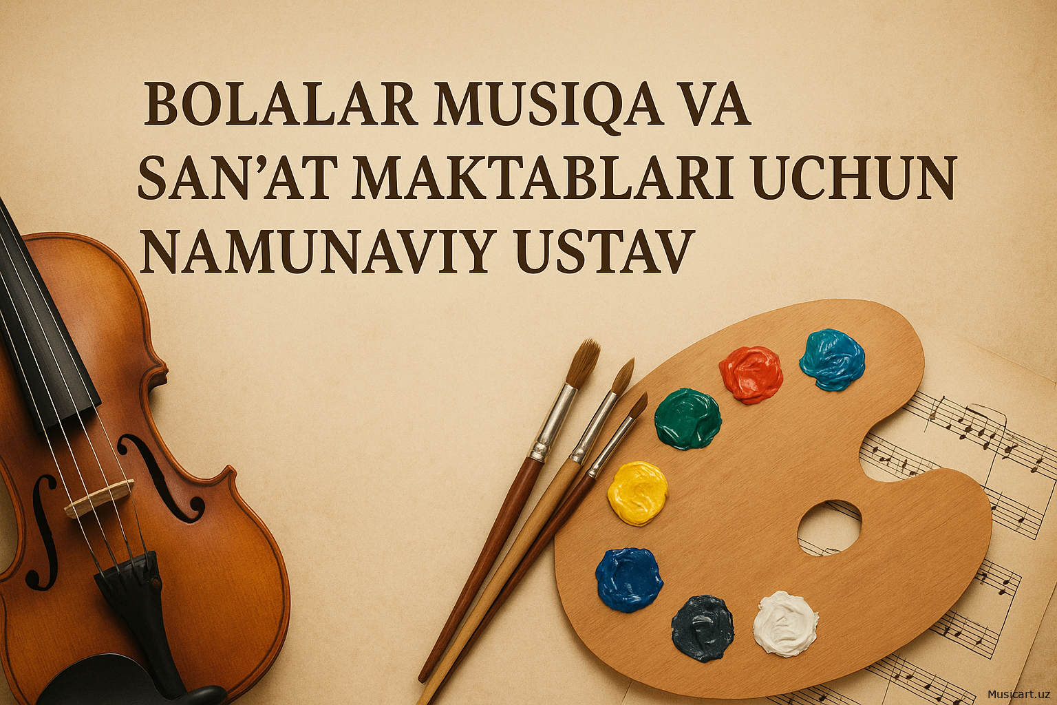 Bolalar musiqa va sanat maktablari uchun namunaviy ustav